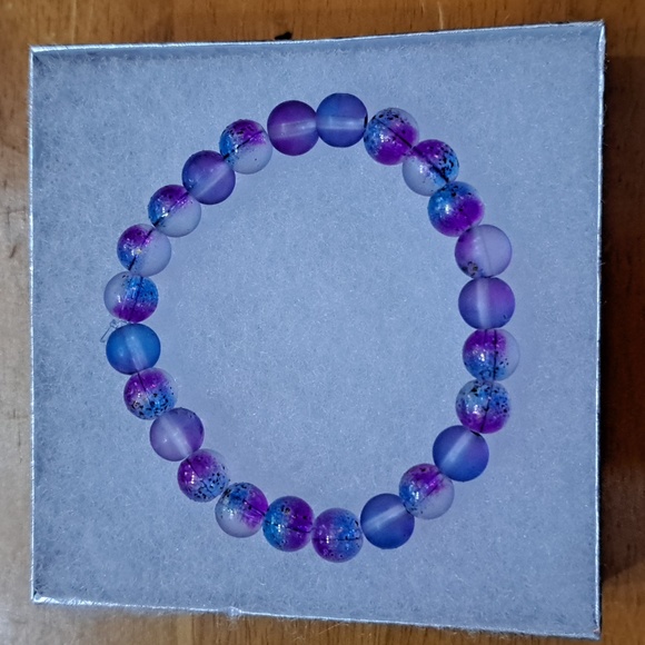 Violet Sparkle Matte Crystal Bracelet - Picture 4 of 8